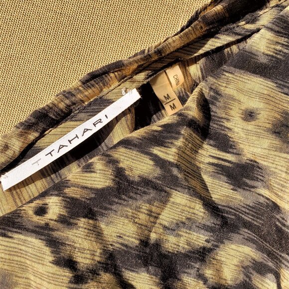 T TAHARI - Silk/cotton blend ruffle blouse - Picture 10 of 11